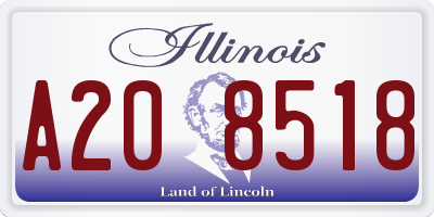 IL license plate A208518