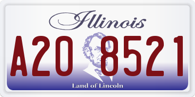 IL license plate A208521