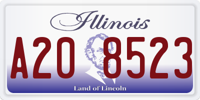 IL license plate A208523