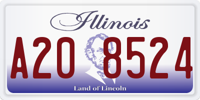 IL license plate A208524