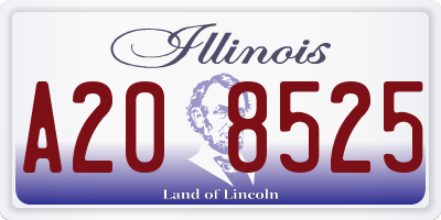 IL license plate A208525