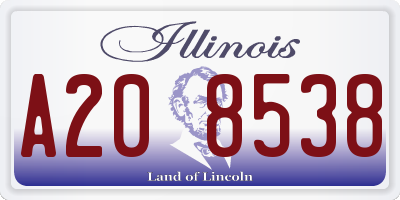 IL license plate A208538