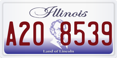 IL license plate A208539