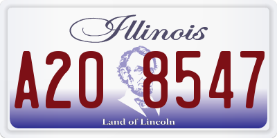 IL license plate A208547