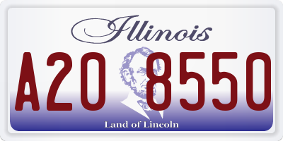IL license plate A208550