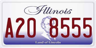 IL license plate A208555