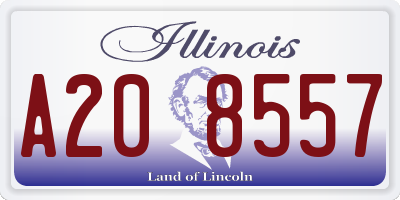 IL license plate A208557