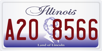 IL license plate A208566