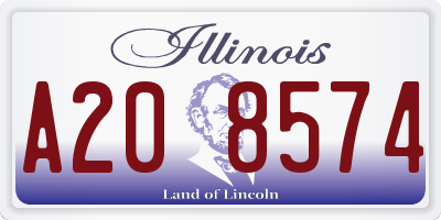 IL license plate A208574