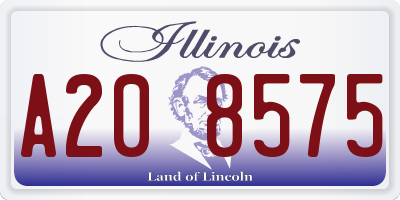 IL license plate A208575