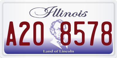 IL license plate A208578