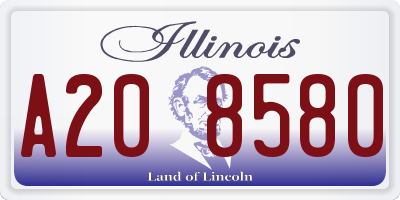 IL license plate A208580