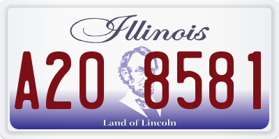 IL license plate A208581