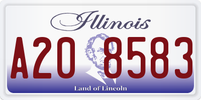 IL license plate A208583