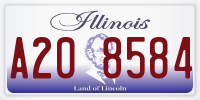 IL license plate A208584