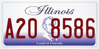 IL license plate A208586
