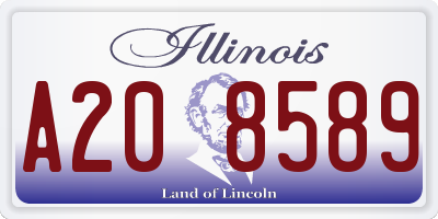 IL license plate A208589