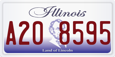 IL license plate A208595