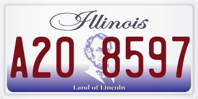IL license plate A208597
