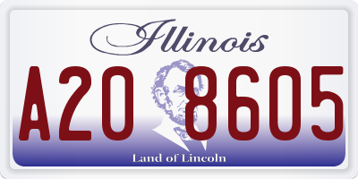 IL license plate A208605