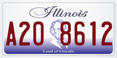 IL license plate A208612