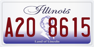 IL license plate A208615