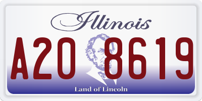 IL license plate A208619