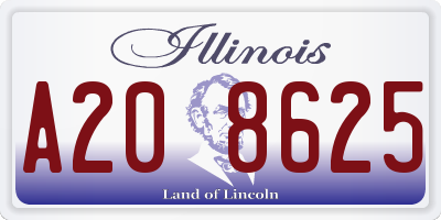 IL license plate A208625