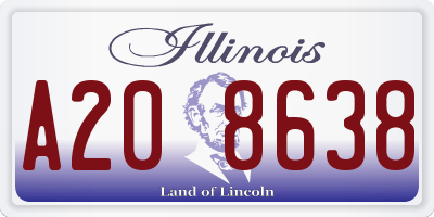 IL license plate A208638
