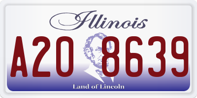 IL license plate A208639