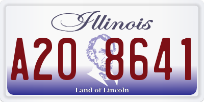 IL license plate A208641