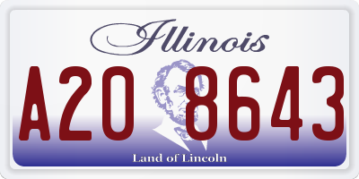 IL license plate A208643