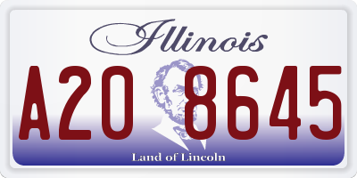 IL license plate A208645