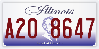 IL license plate A208647
