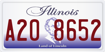IL license plate A208652