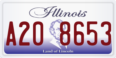 IL license plate A208653
