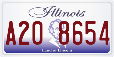 IL license plate A208654