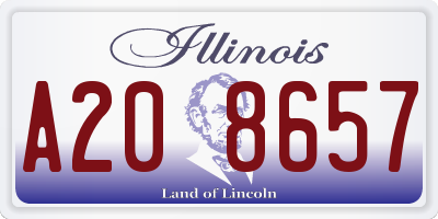 IL license plate A208657