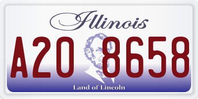 IL license plate A208658