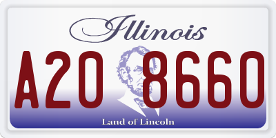 IL license plate A208660