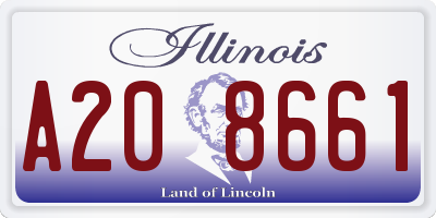 IL license plate A208661