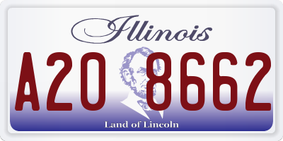 IL license plate A208662