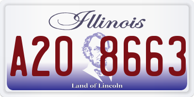 IL license plate A208663