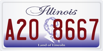 IL license plate A208667