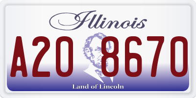 IL license plate A208670