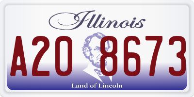 IL license plate A208673