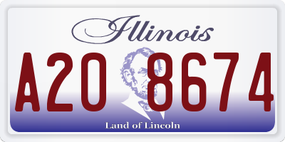 IL license plate A208674