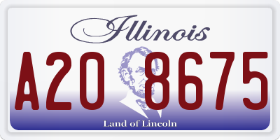 IL license plate A208675