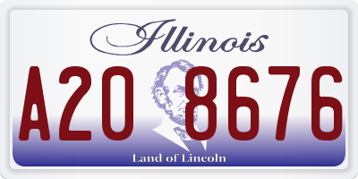 IL license plate A208676