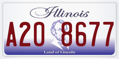 IL license plate A208677